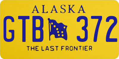 AK license plate GTB372