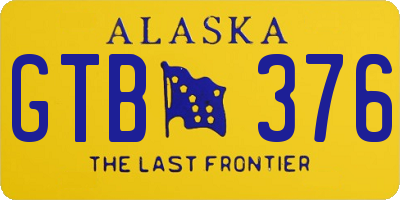 AK license plate GTB376