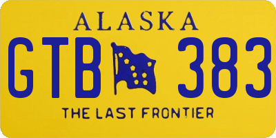 AK license plate GTB383