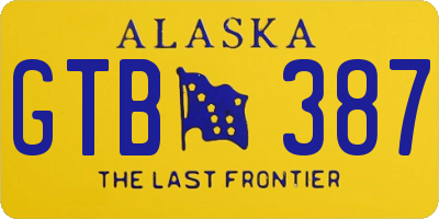 AK license plate GTB387