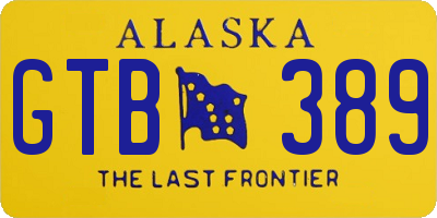 AK license plate GTB389