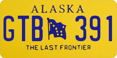 AK license plate GTB391