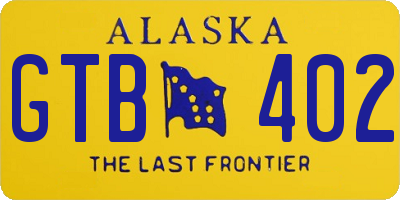 AK license plate GTB402