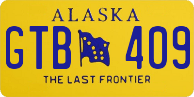AK license plate GTB409