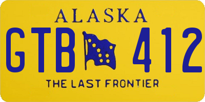 AK license plate GTB412