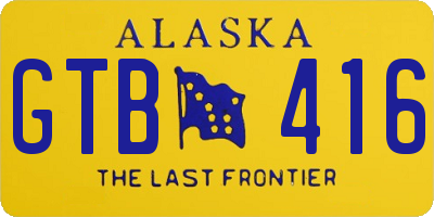AK license plate GTB416