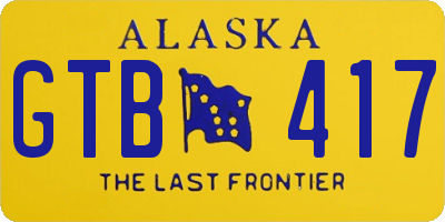 AK license plate GTB417