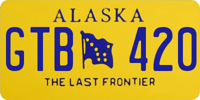 AK license plate GTB420