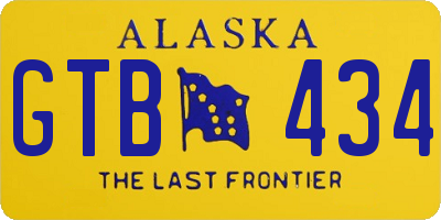 AK license plate GTB434