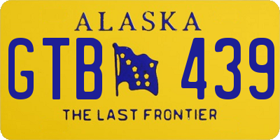 AK license plate GTB439