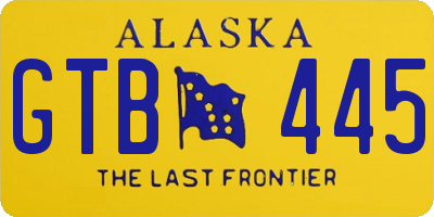 AK license plate GTB445