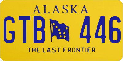 AK license plate GTB446