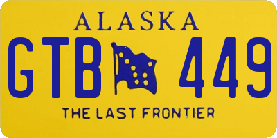 AK license plate GTB449