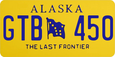 AK license plate GTB450
