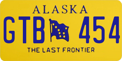 AK license plate GTB454