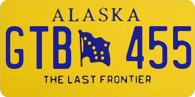 AK license plate GTB455
