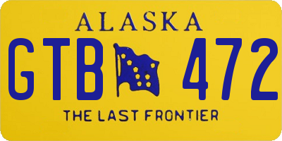 AK license plate GTB472