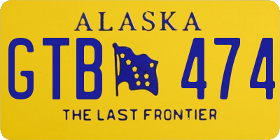 AK license plate GTB474