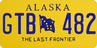 AK license plate GTB482