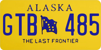 AK license plate GTB485