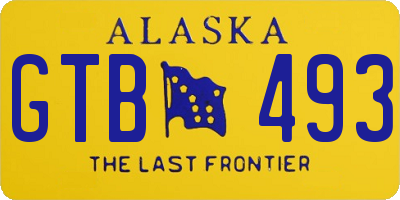 AK license plate GTB493
