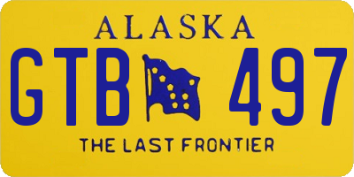 AK license plate GTB497