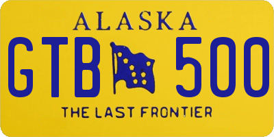 AK license plate GTB500