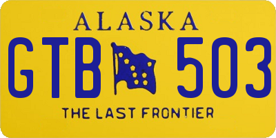 AK license plate GTB503