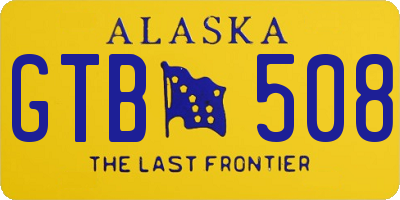 AK license plate GTB508