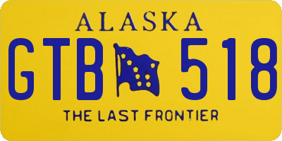 AK license plate GTB518