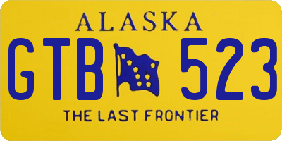 AK license plate GTB523