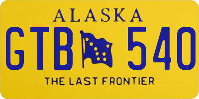 AK license plate GTB540