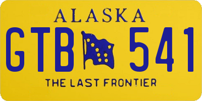 AK license plate GTB541