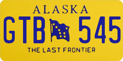 AK license plate GTB545