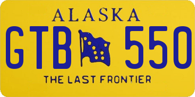 AK license plate GTB550