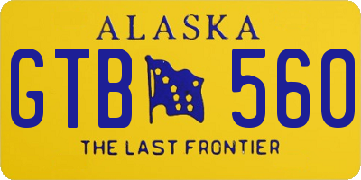 AK license plate GTB560