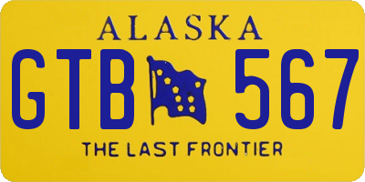 AK license plate GTB567