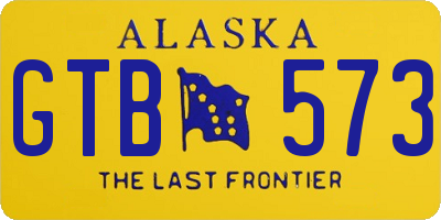 AK license plate GTB573