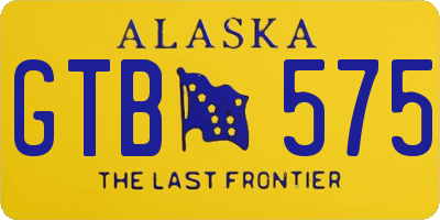 AK license plate GTB575