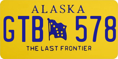 AK license plate GTB578
