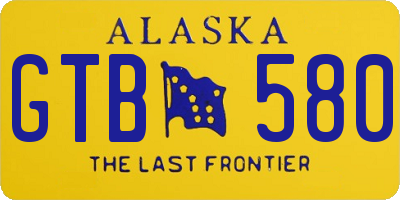 AK license plate GTB580