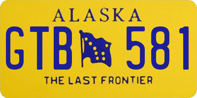 AK license plate GTB581