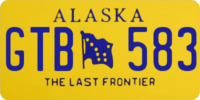 AK license plate GTB583