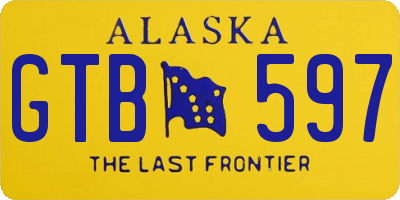 AK license plate GTB597