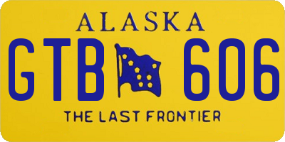 AK license plate GTB606