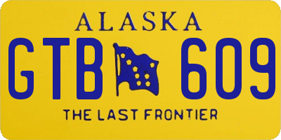 AK license plate GTB609