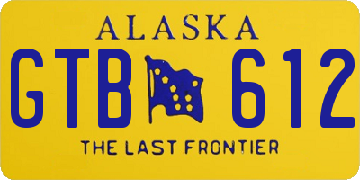 AK license plate GTB612