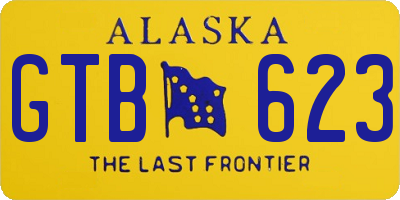 AK license plate GTB623