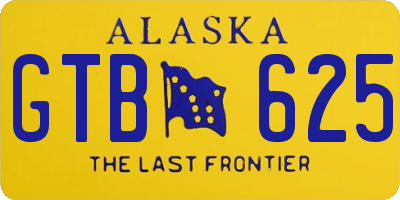 AK license plate GTB625