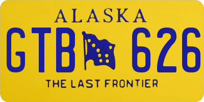 AK license plate GTB626